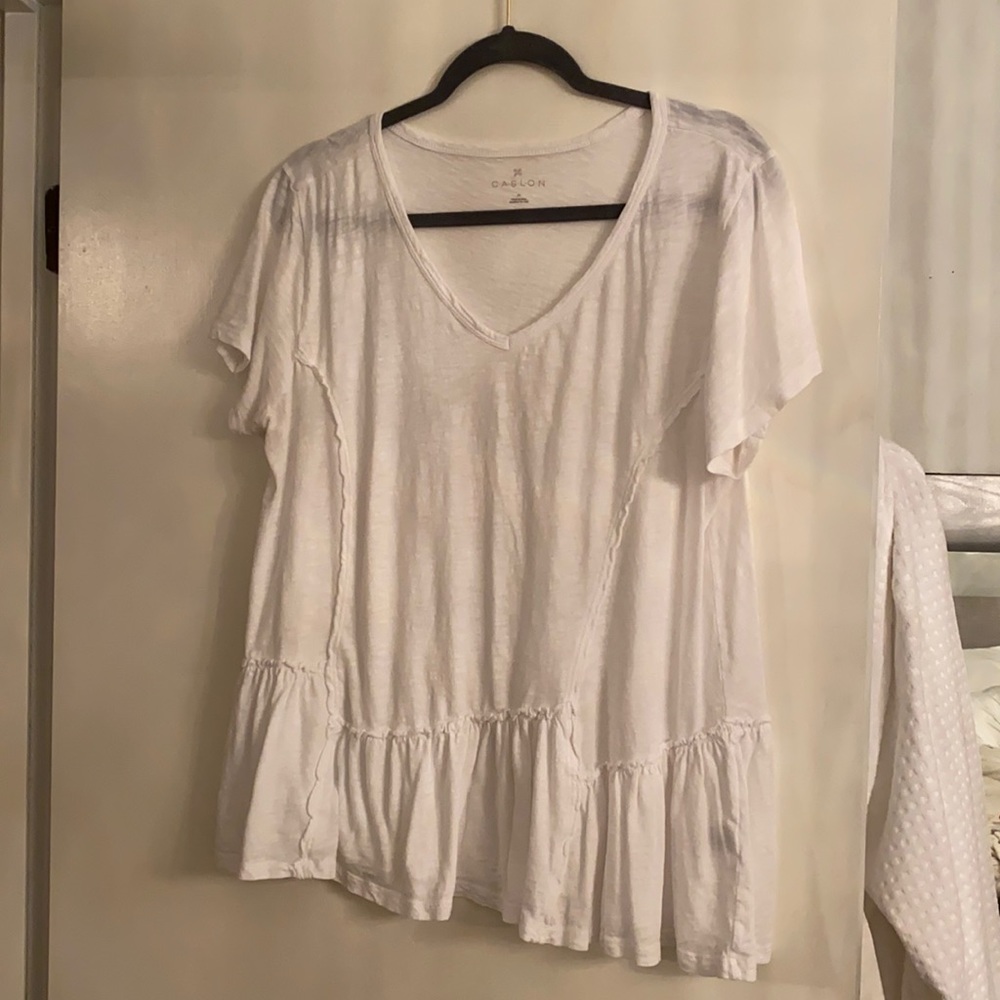Caslon Nordstrom ruffle peplum tee shirt